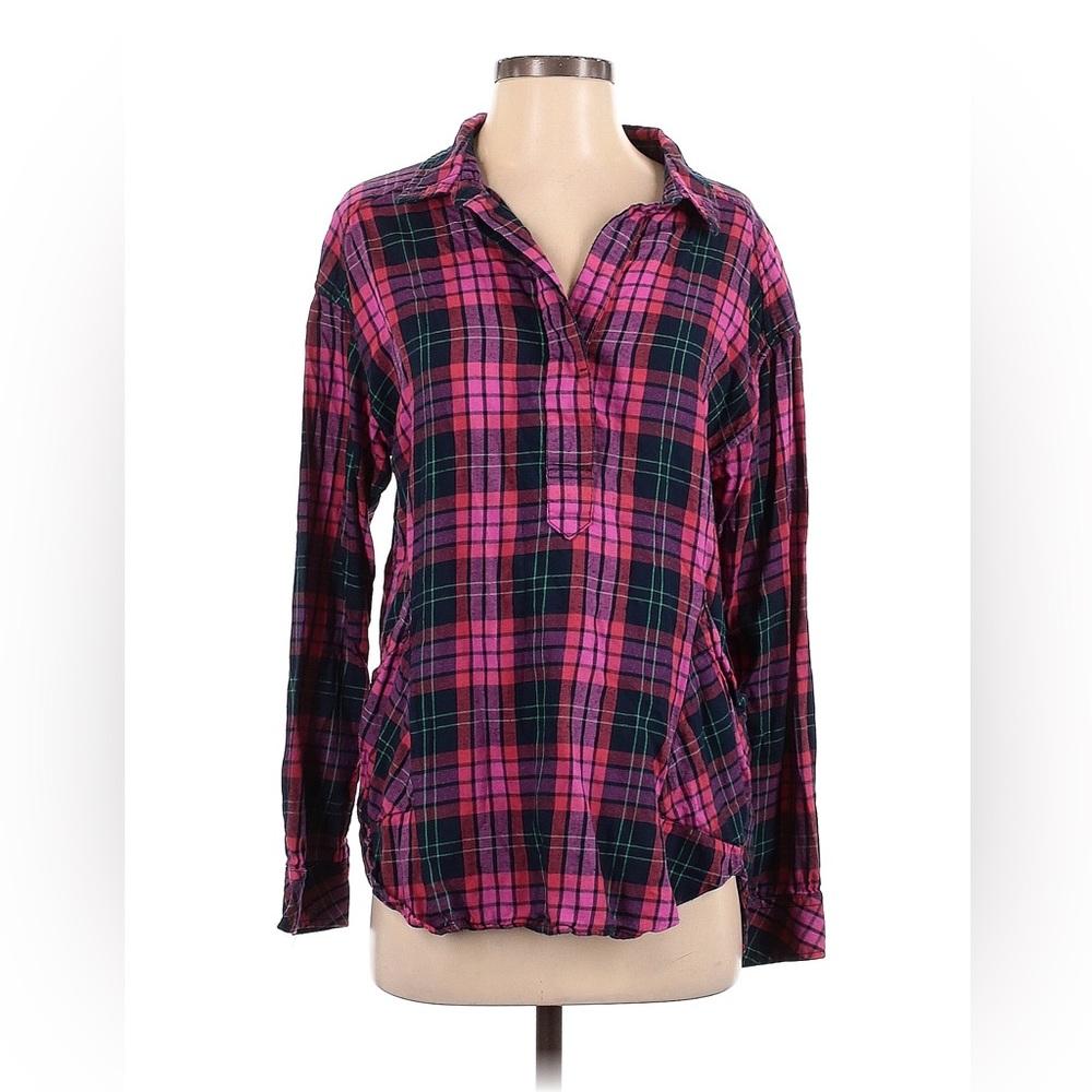 Kavu long sleeve, plaid, open collar, xs
